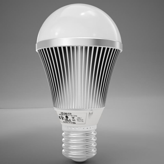 led light bulb hd 3D मॉडल .c4d .max .obj .3ds .fbx .stl .blend 