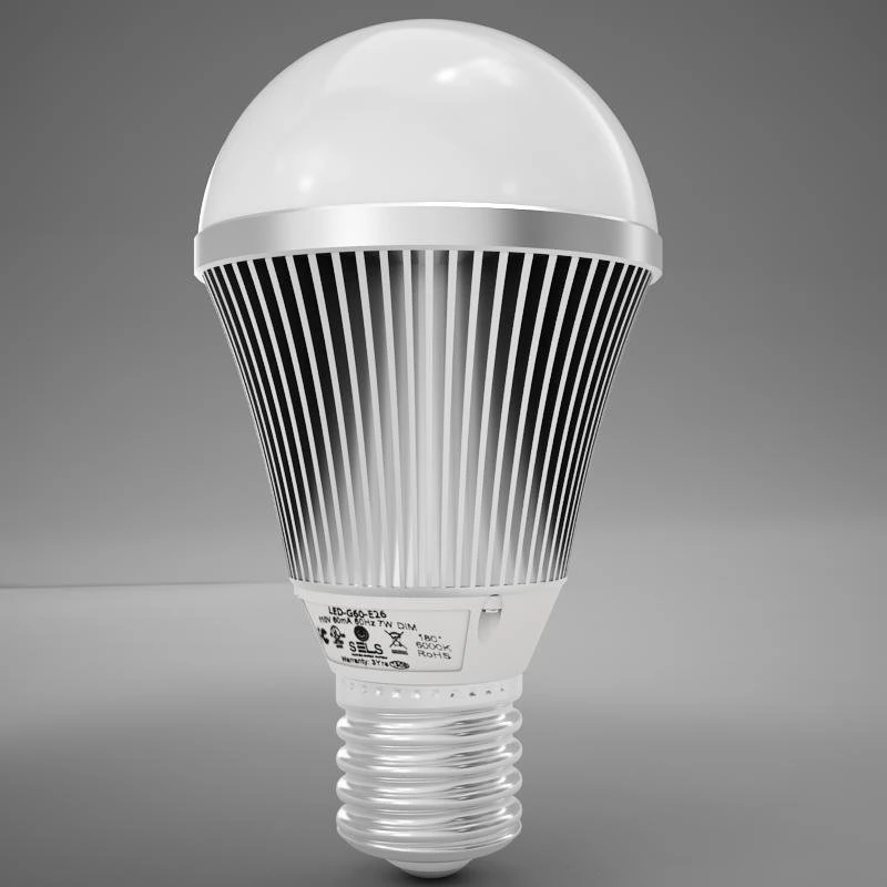 led light bulb hd 3D Model .c4d .max .obj .3ds .fbx .stl .blend 