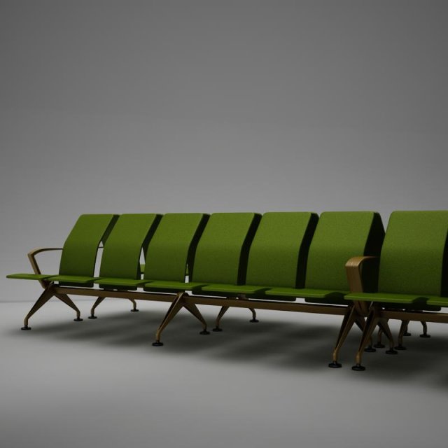 airport chair hd 3D 模型 .c4d .max .obj .3ds .fbx .stl .blend
