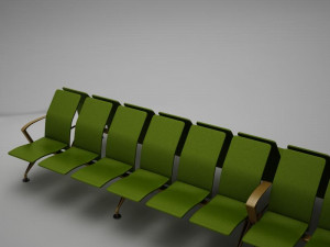 airport chair hd 3D 模型