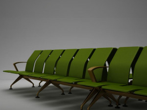 airport chair hd 3D 模型