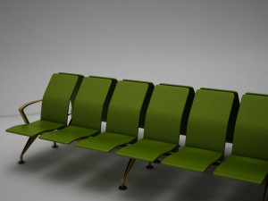 airport chair hd 3D 模型