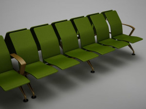 airport chair hd 3D 模型