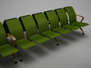 airport chair hd 3D Model