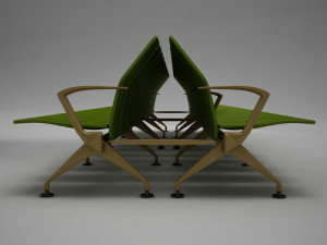 airport chair hd 3D 模型