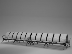 airport chair hd 3D 模型