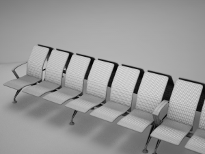 airport chair hd 3D 模型