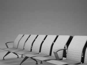 airport chair hd 3D 模型