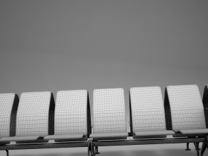 airport chair hd 3D 模型