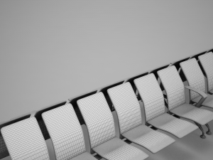 airport chair hd 3D 模型