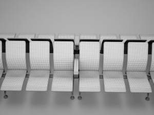 airport chair hd 3D 模型