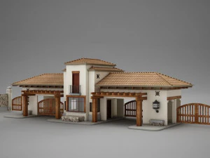 hacienda kapılı apartman girişi 3D Model