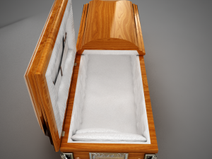 high def classic coffin cherry 3D Model