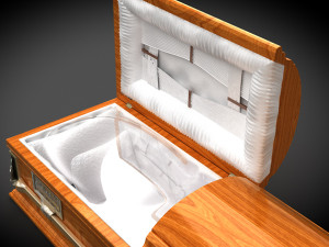 high def classic coffin cherry 3D Model
