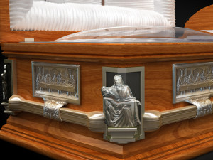 high def classic coffin cherry 3D Model
