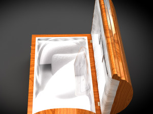 high def classic coffin cherry 3D Model