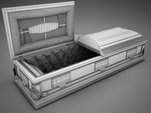 high def classic coffin cherry 3D Model