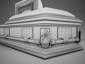 high def classic coffin cherry 3D Model