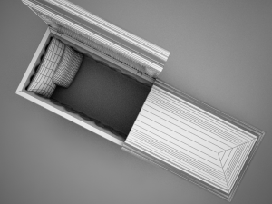 high def classic coffin cherry 3D Model