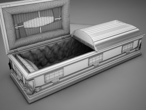 high def classic coffin cherry 3D Model