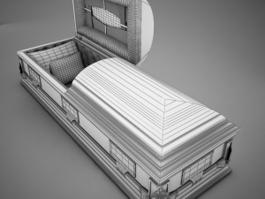 high def classic coffin cherry 3D Model