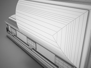 high def classic coffin cherry 3D Model