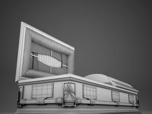 ciliegia della bara classica ad alta definizione Modello 3D