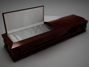 high def wood coffin 03 3D Модель