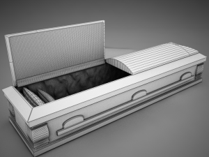 high def wood coffin 03 3D Модель