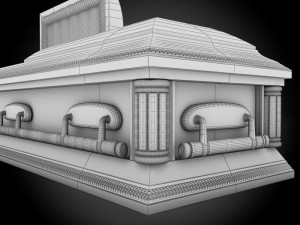 high def classic coffin roman 3D 모델