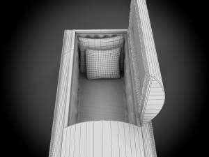 high def classic coffin roman 3D 모델