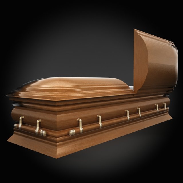 high def classic coffin wood 3Dモデル .c4d .max .obj .3ds .fbx .stl .blend 