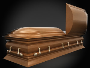 high def classic coffin wood 3D Model