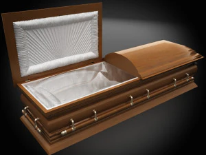 high def classic coffin wood 3D Model