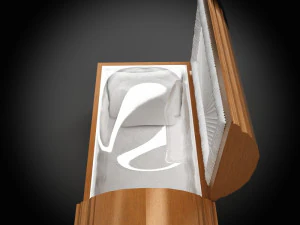 high def classic coffin wood 3D Model