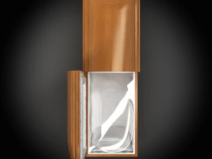 high def classic coffin wood 3D Model