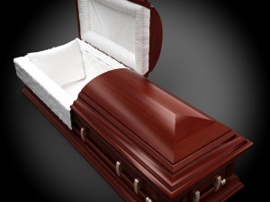 high def classic coffin wood 05 3D Model