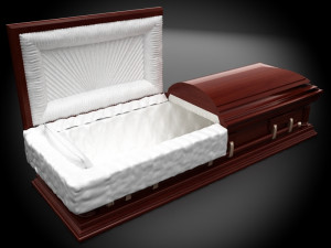 high def classic coffin wood 05 3D Model