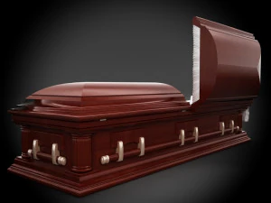 high def classic coffin wood 05 3D Model