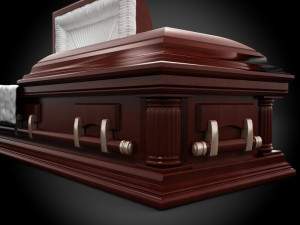 high def classic coffin wood 05 3D Model