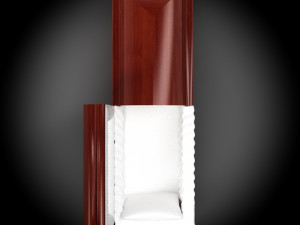 high def classic coffin wood 05 3D Model