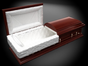 high def classic coffin wood 05 3D Model