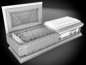high def classic coffin wood 05 3D Model