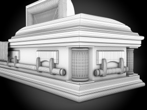 high def classic coffin wood 05 3D Model