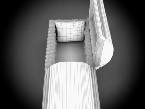 high def classic coffin wood 05 3D Model