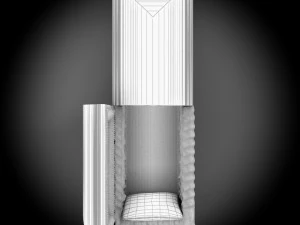 high def classic coffin wood 05 3D Model
