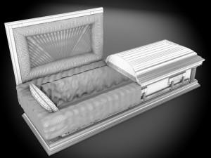 high def classic coffin wood 05 3D Model