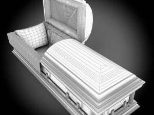high def classic coffin wood 05 3D Model