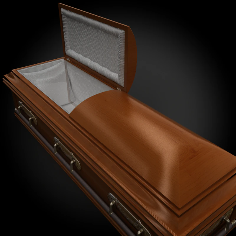 high def classic coffin wood modern 3D Model .c4d .max .obj .3ds .fbx .stl .blend 