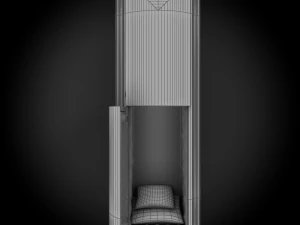 high def classic coffin wood modern 3D Model